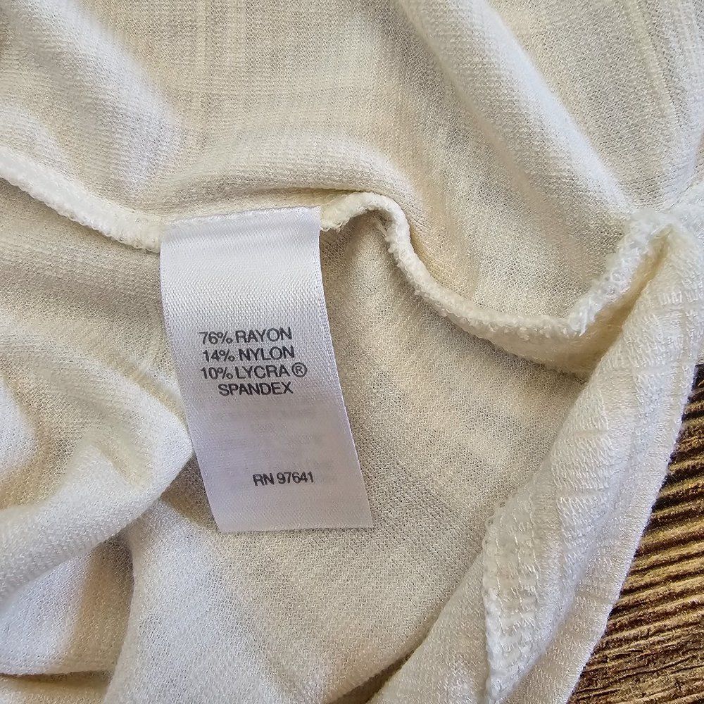 J Jill Wearever Collection Tunic Top Ivory Size M - Picture 6 of 6